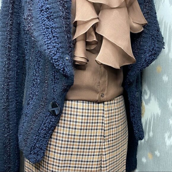 Ralph Lauren 2012 Collection Black Cashmere Blend Chenille Shawl Collar Cardigan - Picture 15 of 16